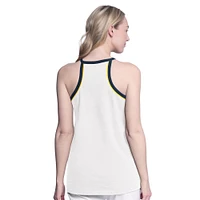 Women's G-III 4Her by Carl Banks White Denver Nuggets Curveball Racerback Tank Top