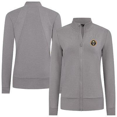 Veste zippée intégrale Shine grise des Denver Nuggets pour femme Levelwear