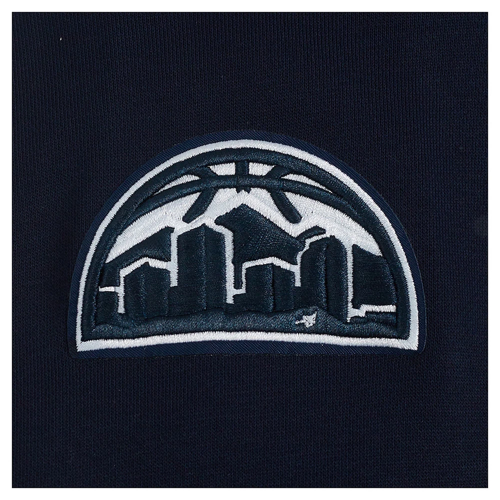 Women's Pro Standard Navy Denver Nuggets 2024/25 City Edition Cropped Pullover Hoodie