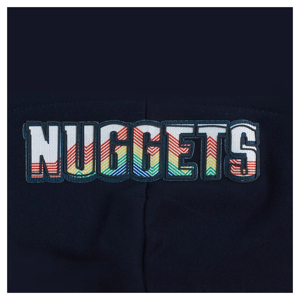 Women's Pro Standard Navy Denver Nuggets 2024/25 City Edition Cropped Pullover Hoodie
