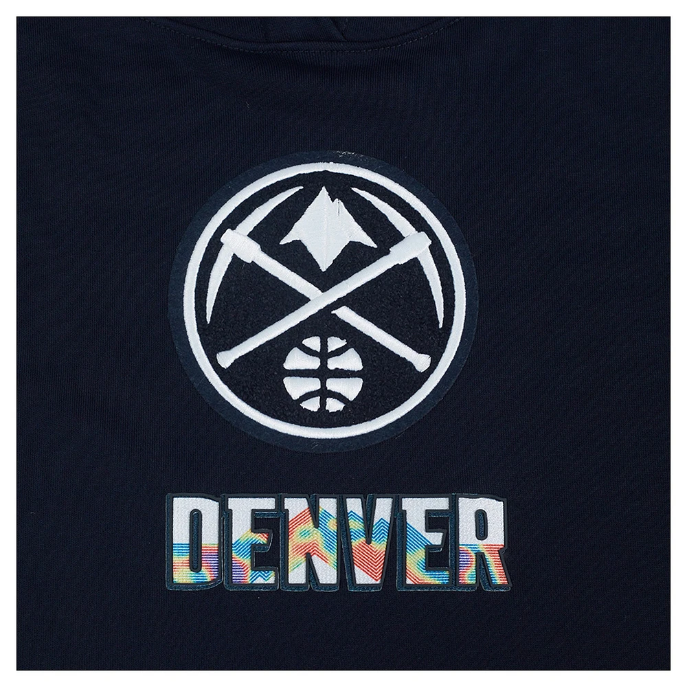 Women's Pro Standard Navy Denver Nuggets 2024/25 City Edition Cropped Pullover Hoodie