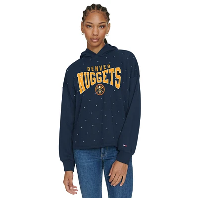 Women's Tommy Jeans Navy Denver Nuggets Stella Cropped Pullover Hoodie