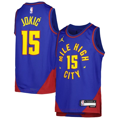 Maillot Swingman Denver Nuggets Jordan Brand Nikola Jokic pour jeune - Édition Statement