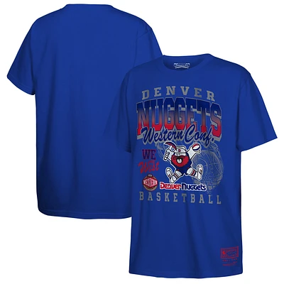 Youth Mitchell & Ness  Blue Denver Nuggets 2025 NBA Playoffs Retro Monumental T-Shirt