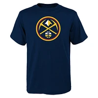 T-shirt bleu marine avec logo principal des Denver Nuggets pour jeunes