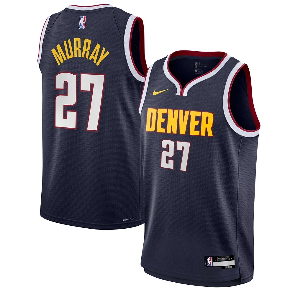 Maillot Nike Swingman pour jeunes Jamal Murray bleu marine Denver Nuggets - Édition Icon