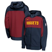 Youth Nike Navy/Red Denver Nuggets Authentic On-Court Showtime Performance Full-Zip Hoodie