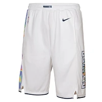 Youth Nike  White Denver Nuggets 2024/25 City Edition Swingman Performance Shorts