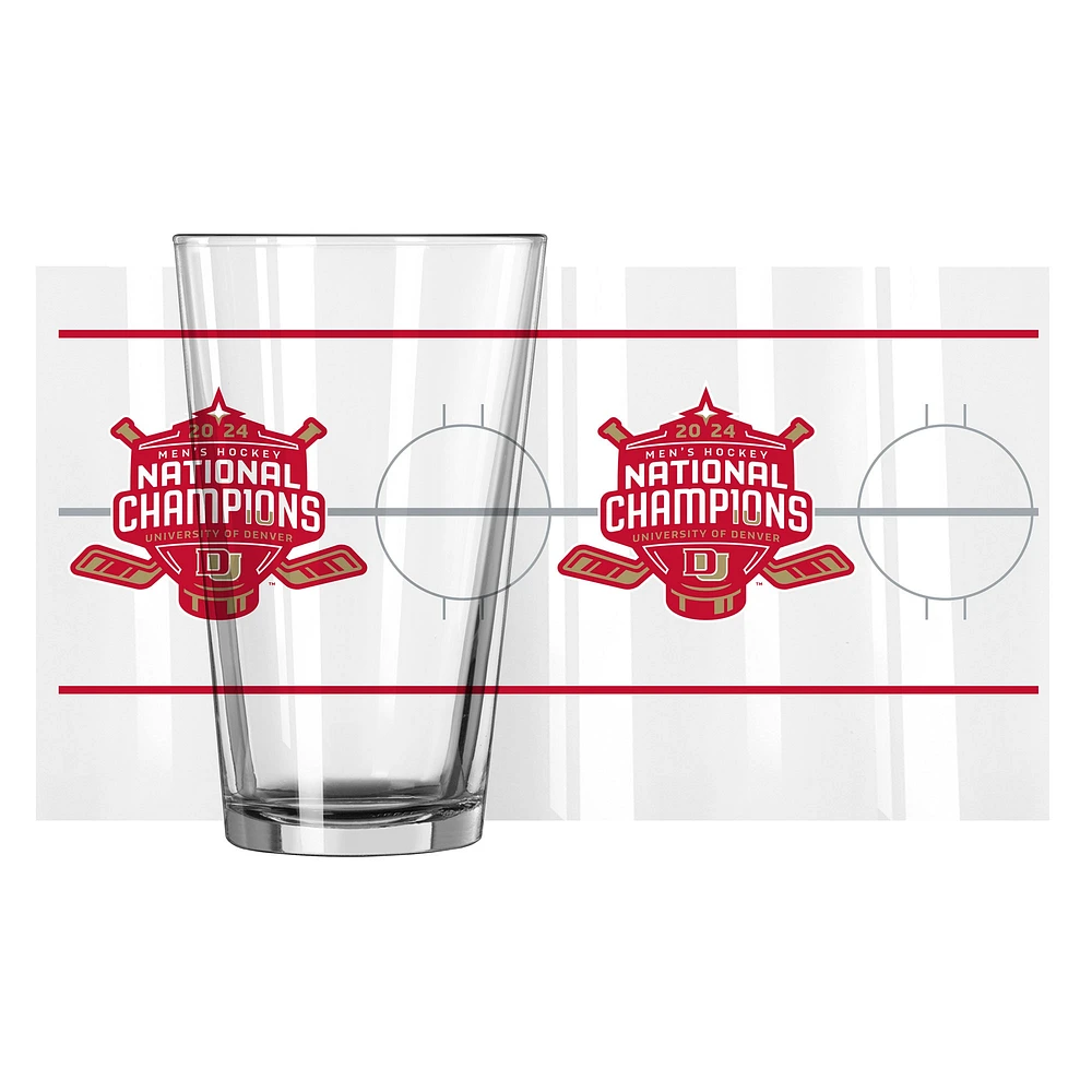 Denver Pioneers 2024 NCAA Men's Ice Hockey National Champions 16oz. Pint Glass