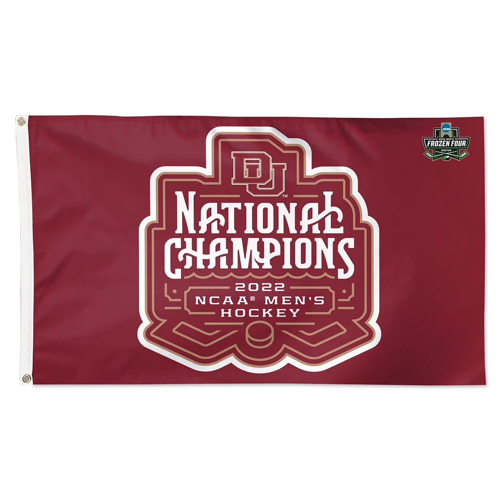 WinCraft Denver Pioneers 2022 NCAA Men's Ice Hockey National Champions 3' x 5' One-Sided Deluxe Flag