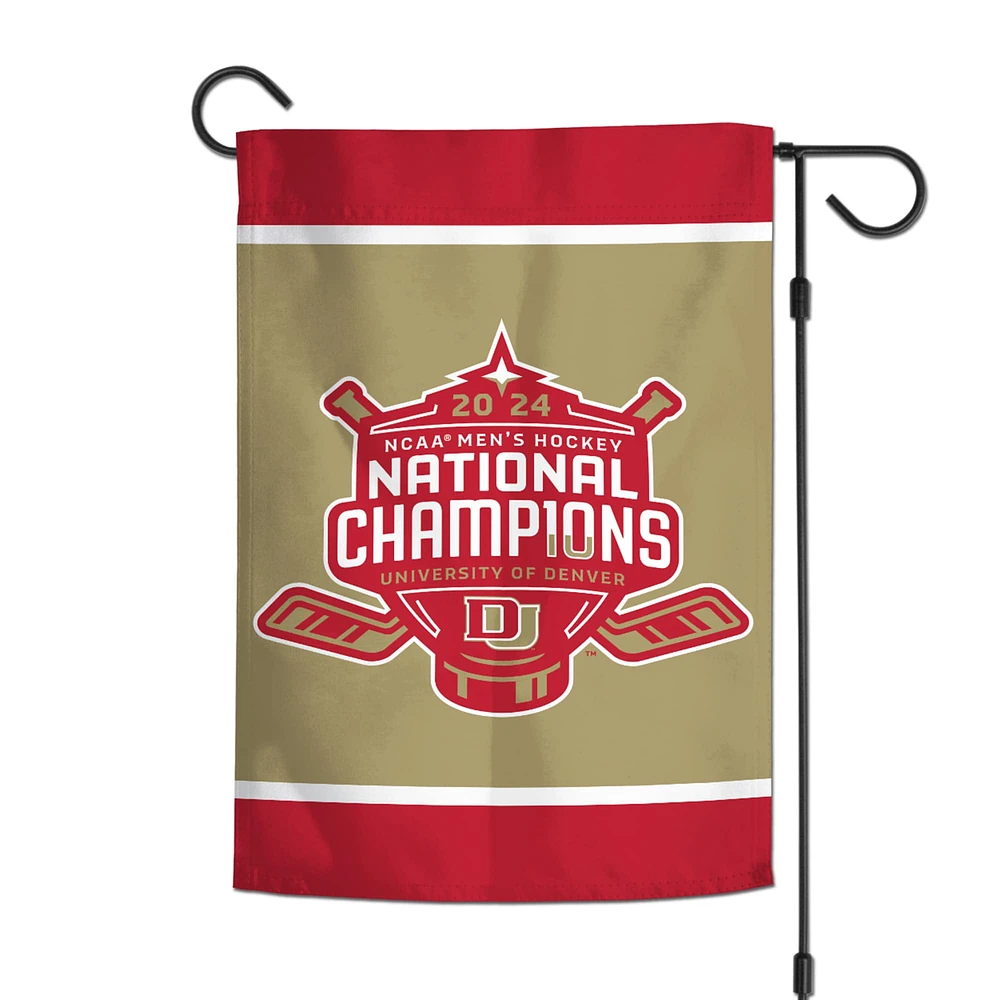 WinCraft  Denver Pioneers 2024 NCAA Men's Ice Hockey National Champions 12" x 18" Two-Sided Garden Flag