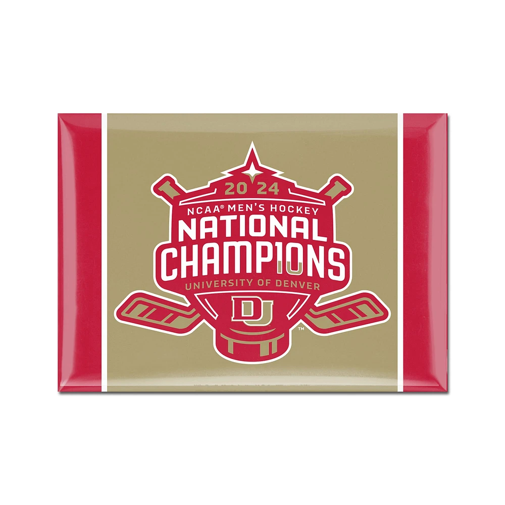 WinCraft  Denver Pioneers 2024 NCAA Men's Ice Hockey National Champions 2.5" x 3.5" Metal Fridge Magnet