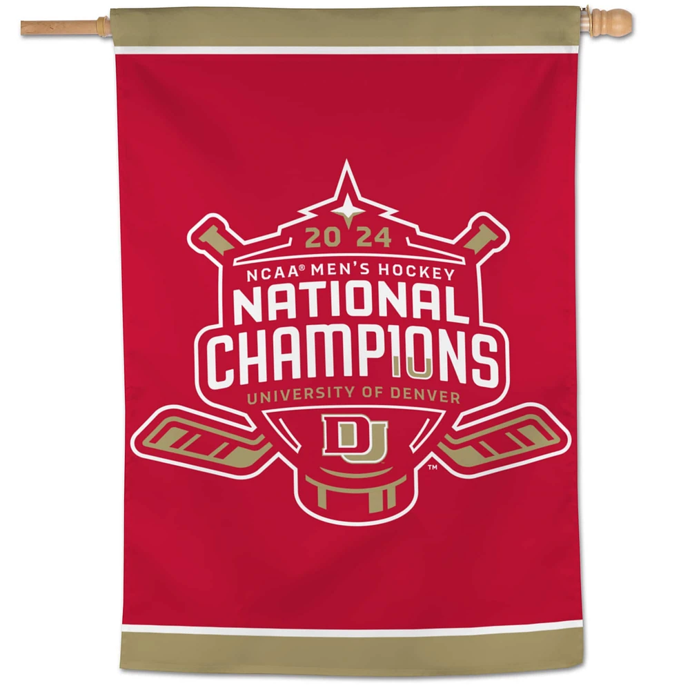 WinCraft  Denver Pioneers 2024 NCAA Men's Ice Hockey National Champions 28" x 40" One-Sided Vertical Banner