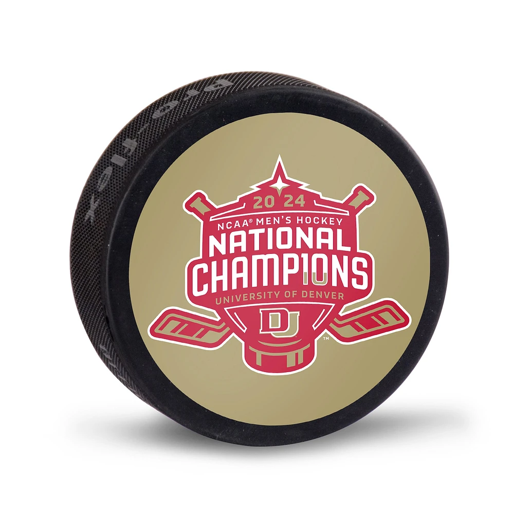 WinCraft Denver Pioneers 2024 NCAA Hockey sur glace masculin Champions nationaux Rondelle de hockey