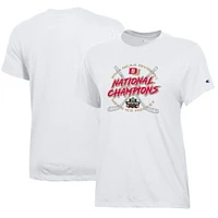 Championne féminine blanche Denver Pioneers 2024 NCAA Men's Ice Hockey National Champions Locker Room T-Shirt