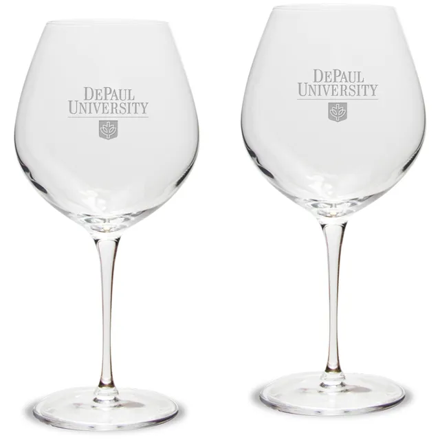 DePaul Blue Demons 20oz. 2-Piece Riedel Stemless Wine Glass Set