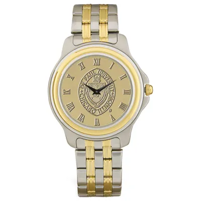 DePaul Blue Demons Two-Tone Medallion Wristwatch - Gold/Silver