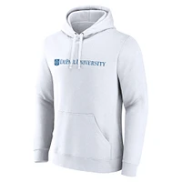 Men's Fanatics  White DePaul Blue Demons Primary Logo Pullover Hoodie