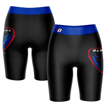 DePaul Blue Demons Women's Logo Bike Shorts - Black/Blue