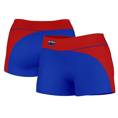 DePaul Blue Demons Women's Curve Side Shorties - Royal/Scarlet