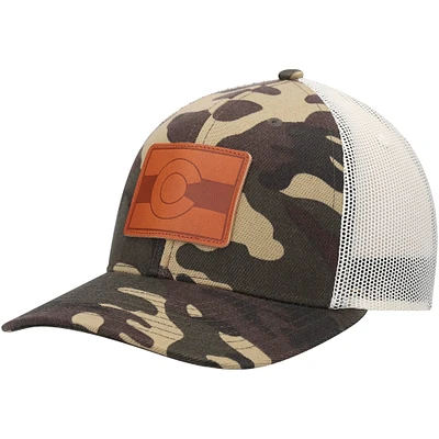 Casquette de camionneur Local Crowns Camo Colorado Icon Woodland State Patch pour homme