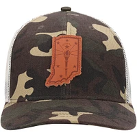 Casquette de camionneur Local Crowns Camo Indiana Icon Woodland State Patch pour homme