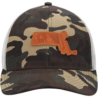 Men's Local Crowns Camo Massachusetts Icon Woodland State Patch Trucker Snapback Hat