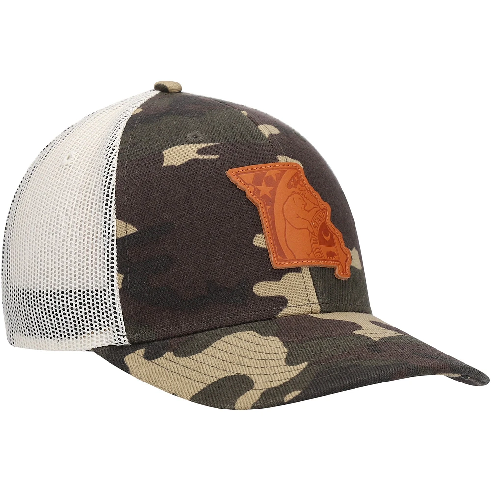 Casquette de camionneur Local Crowns Camo Missouri Icon Woodland State Patch pour homme