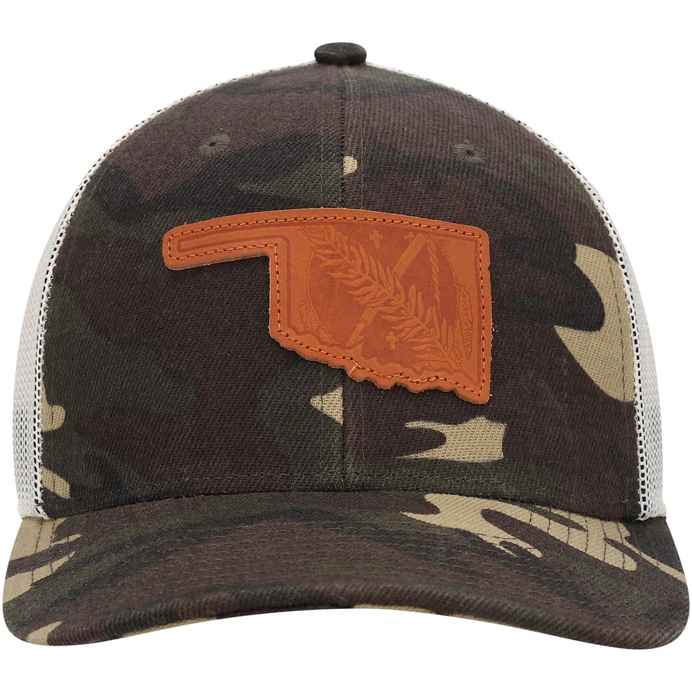 Casquette Snapback Local Crowns Camo Oklahoma Icon Woodland State Patch pour homme