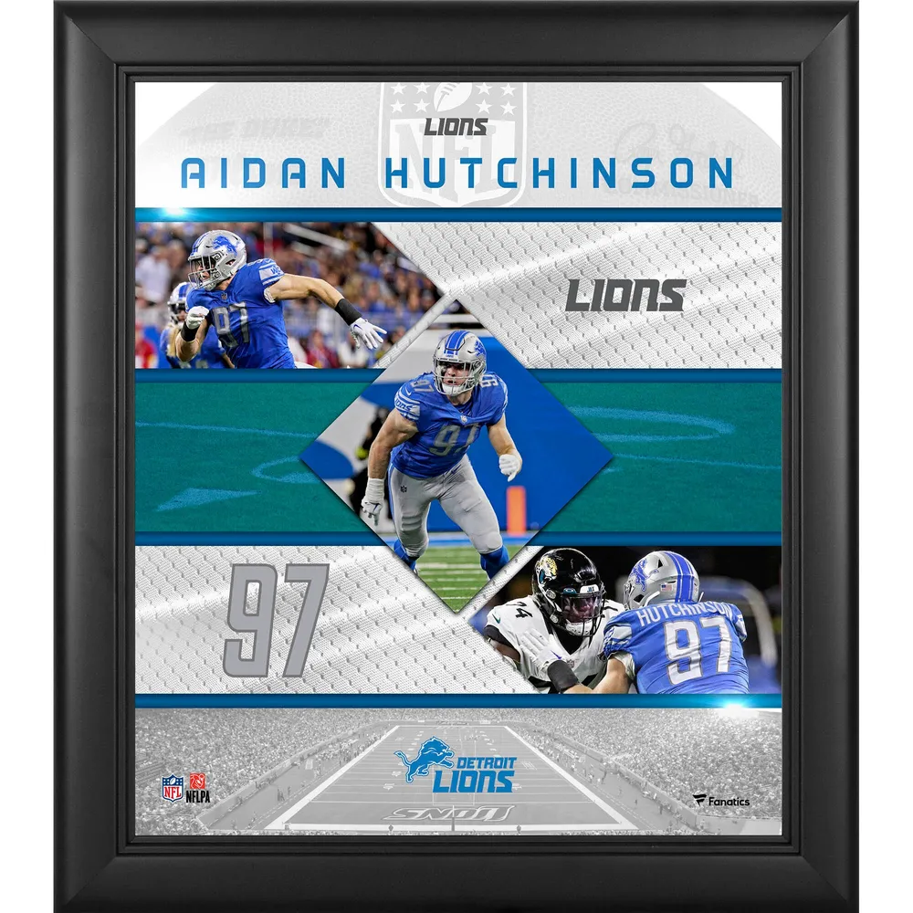 Lids Aidan Hutchinson Detroit Lions Framed Fanatics Authentic 15' x 17'  Stitched Stars Collage