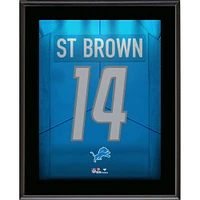 Plaque de joueur sublimée avec numéro de maillot Amon-Ra St. Brown Detroit Lions 10,5" x 13"