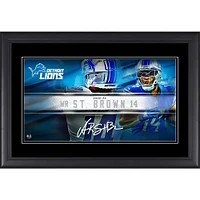 Amon-Ra St. Brown Detroit Lions Facsimile Signature Framed 10" x 18" Player Nameplate Collage