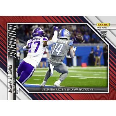 Amon-Ra St. Brown Detroit Lions Fanatics Exclusive Parallel Panini Instant NFL Week 13 St. Brown Hauls in Walk-Off Touchdown Single Rookie Trading Card - Limited Edition of 99