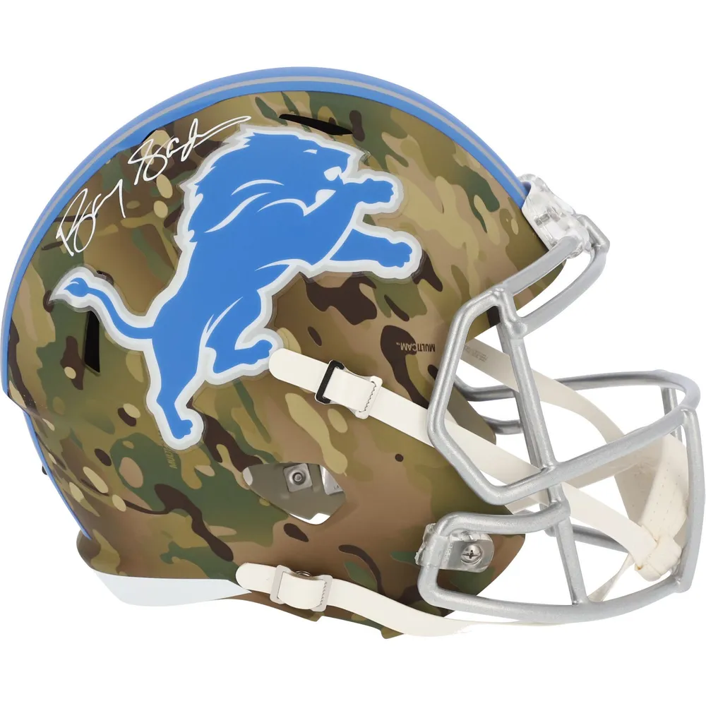 Lids Barry Sanders Detroit Lions Fanatics Authentic Autographed Riddell  Camo Alternate Speed Replica Helmet