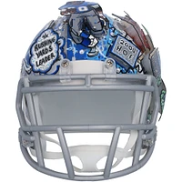 Barry Sanders Detroit Lions Autographed Riddell Speed Mini Helmet with Art by Charles Fazzino - RG13322302