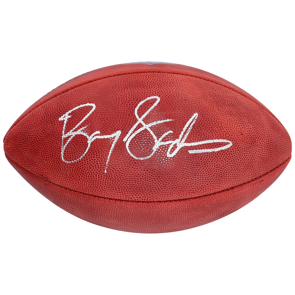 Ballon de football professionnel Wilson Duke dédicacé par Barry Sanders des Detroit Lions