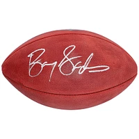 Ballon de football professionnel Wilson Duke dédicacé par Barry Sanders des Detroit Lions