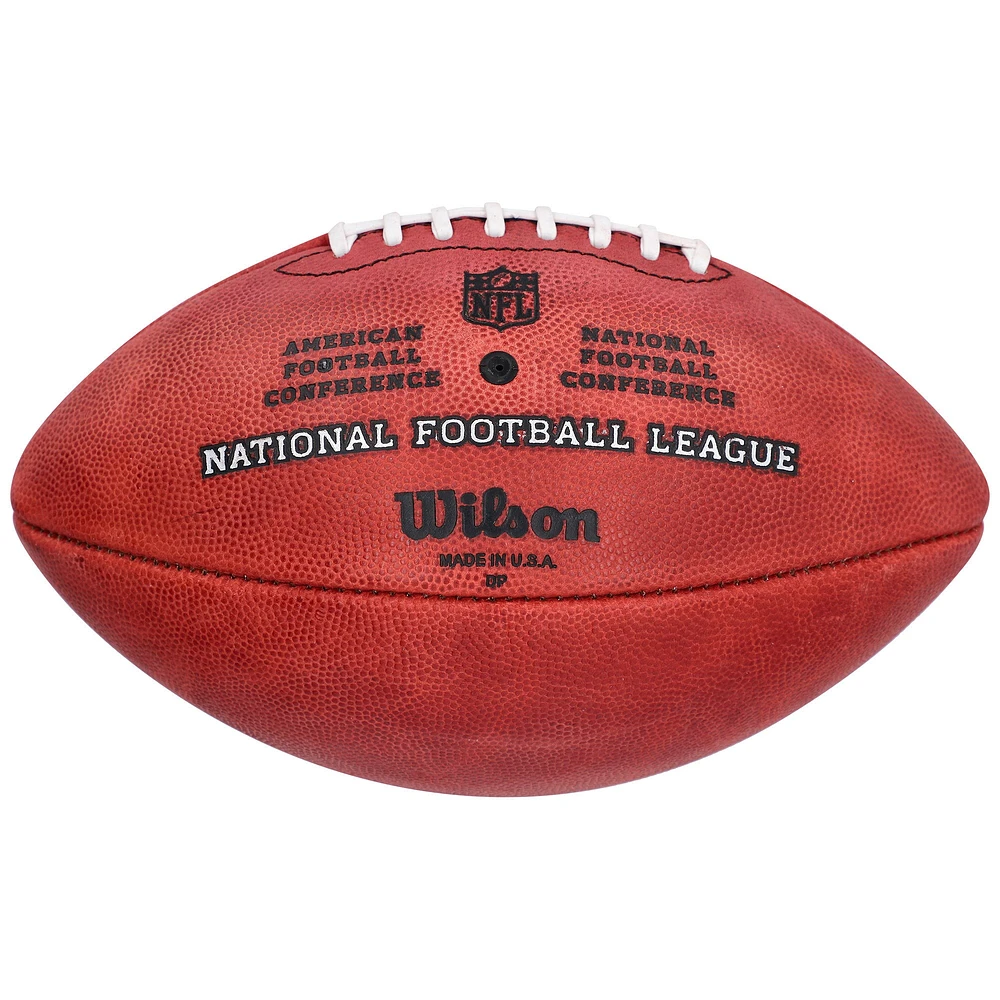 Ballon de football professionnel Wilson Duke dédicacé par Barry Sanders des Detroit Lions