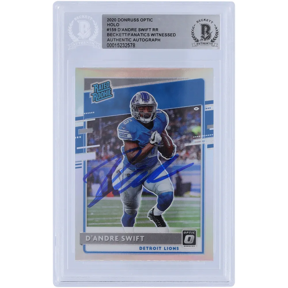 Lids D'Andre Swift Detroit Lions Autographed 2020 Panini Donruss Optic  Rated Rookie Holo #159 Beckett Fanatics Witnessed Authenticated Rookie Card