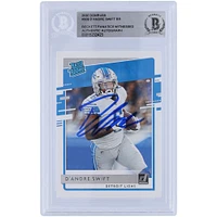 Carte de recrue authentifiée signée D'Andre Swift Detroit Lions 2020 Panini Donruss classée Rookie #309 Beckett Fanatics