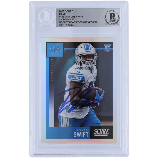 D'Andre Swift Detroit Lions Autographed 2020 Panini Prizm #358 Beckett  Fanatics Witnessed Authenticated Rookie Card