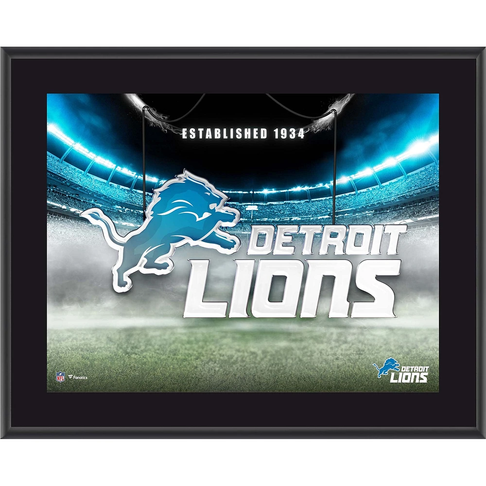Detroit Lions 10.5" x 13" Horizontal Team Logo Sublimated Plaque