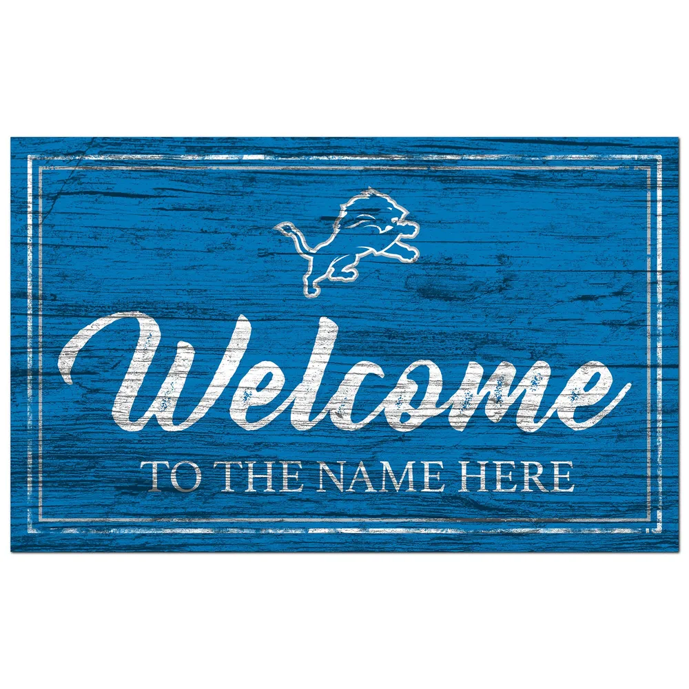 Lids Detroit Lions 11' x 19' Personalized Team Color Welcome Sign