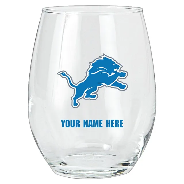 Set Detroit Lions 16 Oz. Pint Beer Glasses Etched Tumblers 