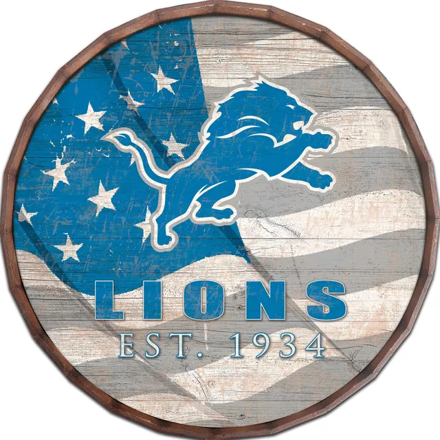 Imperial Detroit Lions Oak Barrel Table