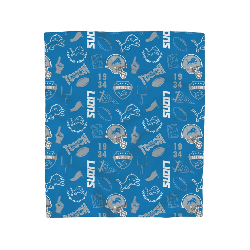 Detroit Lions 50'' x 60'' Collage Icons Polar Fleece Blanket