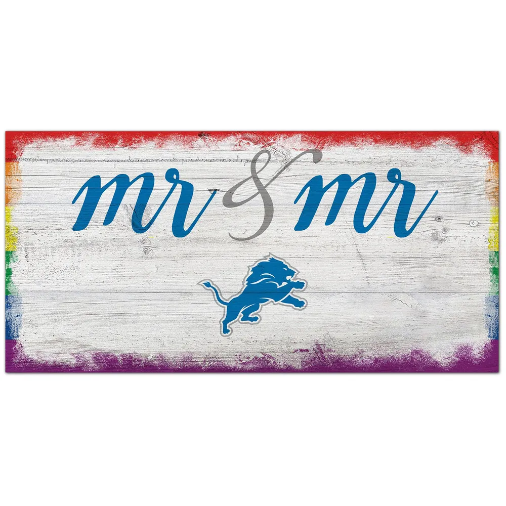 Lids Detroit Lions 6'' x 12'' Pride Mr & Mr Sign