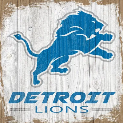 Black Detroit Lions 16'' Team Logo Cutout