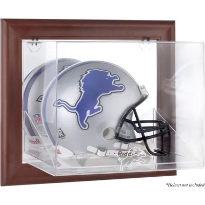 Detroit Lions Fanatics Authentic Brown Framed Wall-Mountable Logo Helmet Case