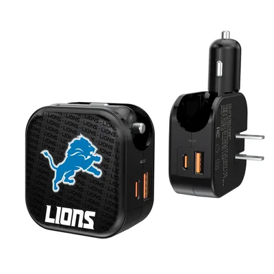 Detroit Lions Dual Port USB Car & Home Charger